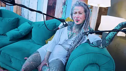 I talk about G - Grattitude- ASMR podcast SFW talking goth skinny girl dreadlocks tattoo model inked girl