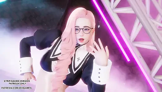 MMD Love Это - сексуальная Seraphine, танец Лиги легенд, хентай без цензуры 4K 60FPS