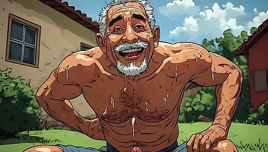 Retro Art Mexican Men Nude