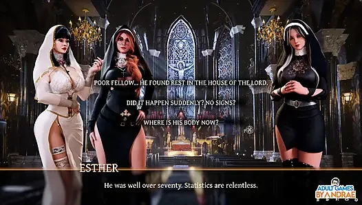 Sisters in Sin Gameplay Part 12 - Lust Performs the Sexual Ritual with Esther in the Library