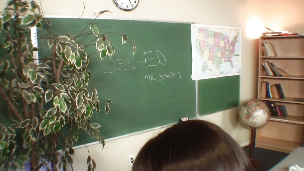 Nasty old teacher fucks a gorgeous brunette student