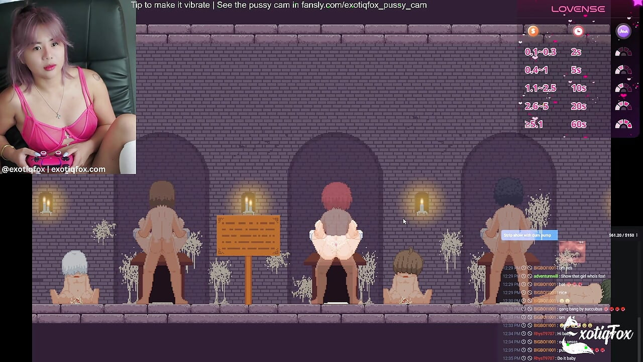 Děvky hladové po čůrákech! Zámek tempation část 1 ExotiqFox hráčka Gooning Live Masurbace