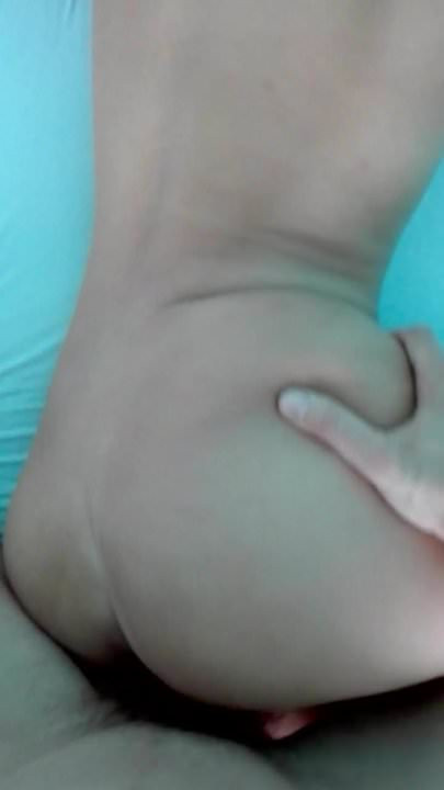 From behind again