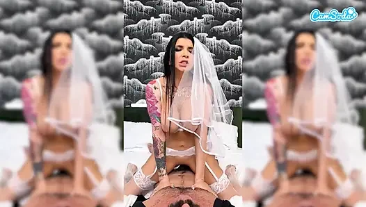 Vollbusige MILF Romi Rain Wird an Ihrem Hochzeitstag Gefickt Und Ins Gesicht Gespritzt