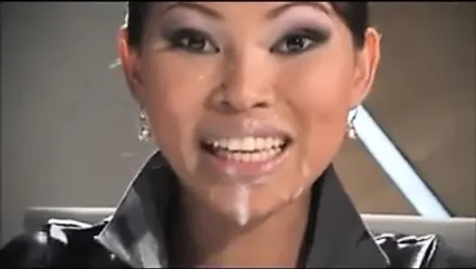 Азиатская диктор новостей любит камшоты на лицо - буккаке