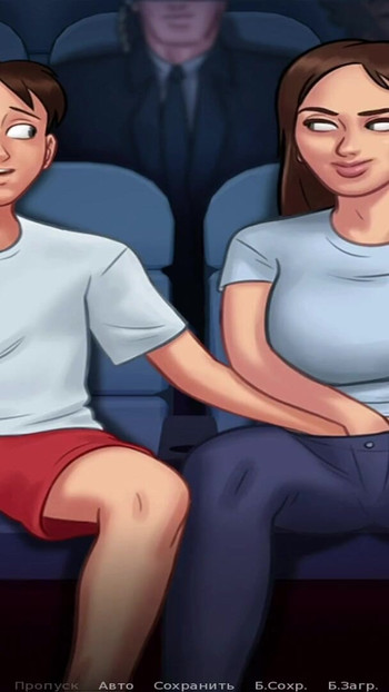 Powerful moment from "SummertimeSaga - Pussy Caressing at the Cinema in a Public P"