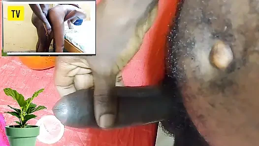 Hot male masturbation while watching porn movie acted by Dicksex & Givensex wet pussy, Enjoyed till my hard core got CUM