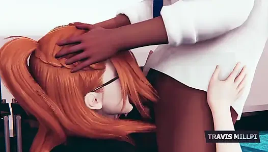 Office Seduction with Busty Redhead Secretary After Hours Punishment