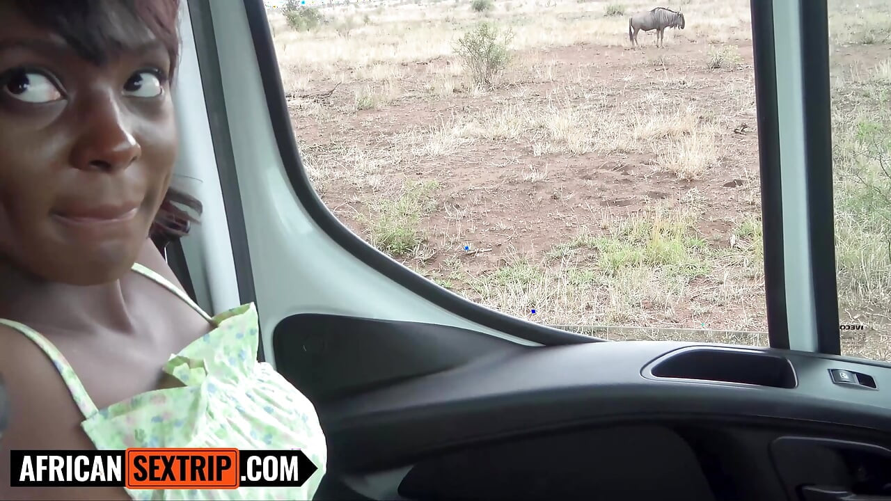 My EBONY GF got desperate on safari... she begged me to fuck her with my BWC right there on the roadside