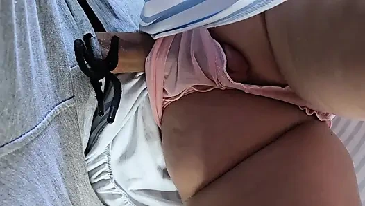 Stranger Guy Ejaculate with No Shame Inside Her Panties in Crowded Subway Train