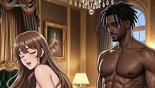 AI generated Hentai animated anime cartoon of a honey big boobs slim british curvy student  fucking her crush raw, no condom