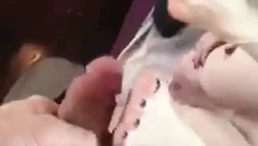 2 Hard Cocks Cumming On Sexy Toes