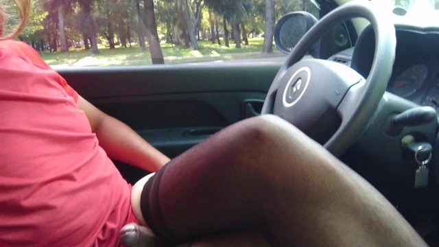 In the car