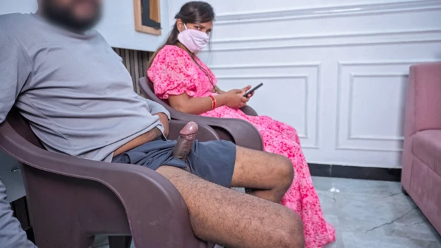 Dick flash to Piles patient Ravinadesi in hospital waiting room, quick doggy style XXX fuck.