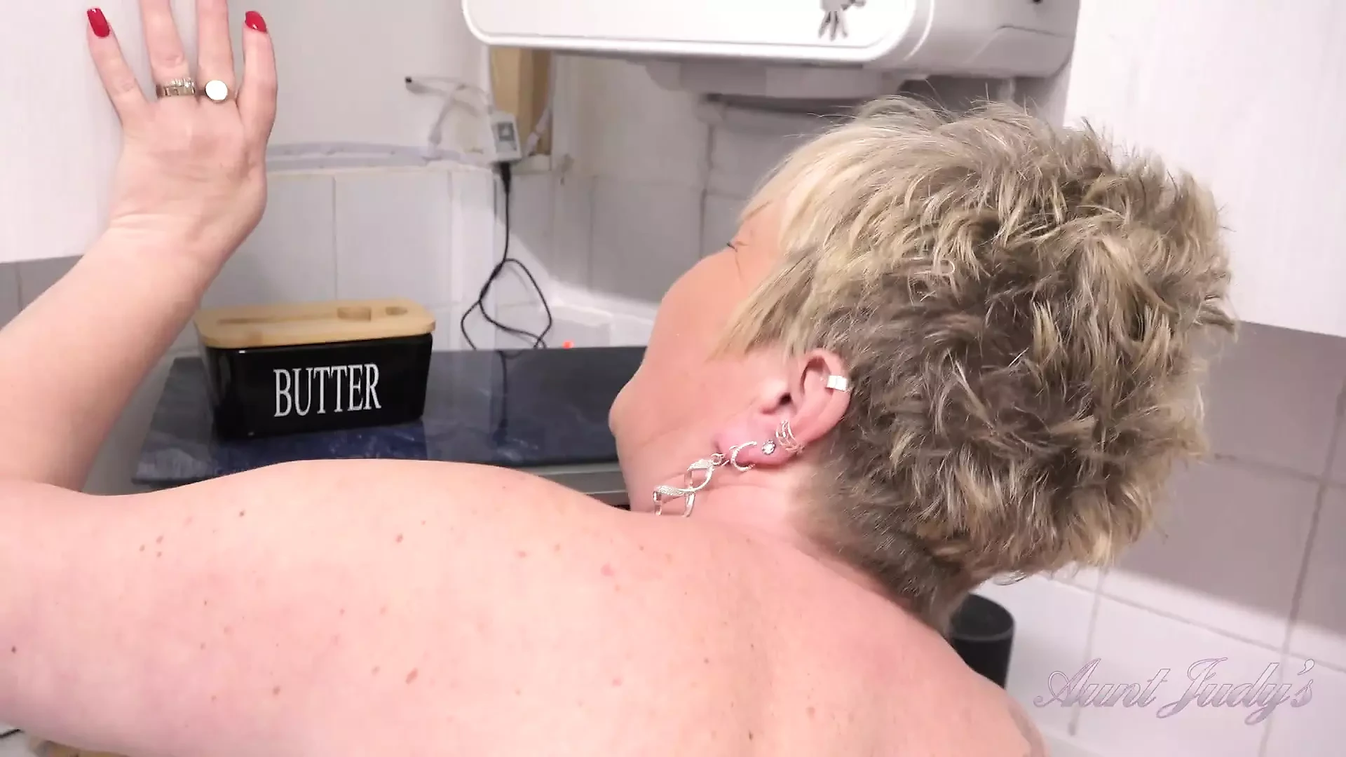 Auntjudys - Fucking Your Busty Mature Wife Chantelle Blue in the Kitchen (pov)