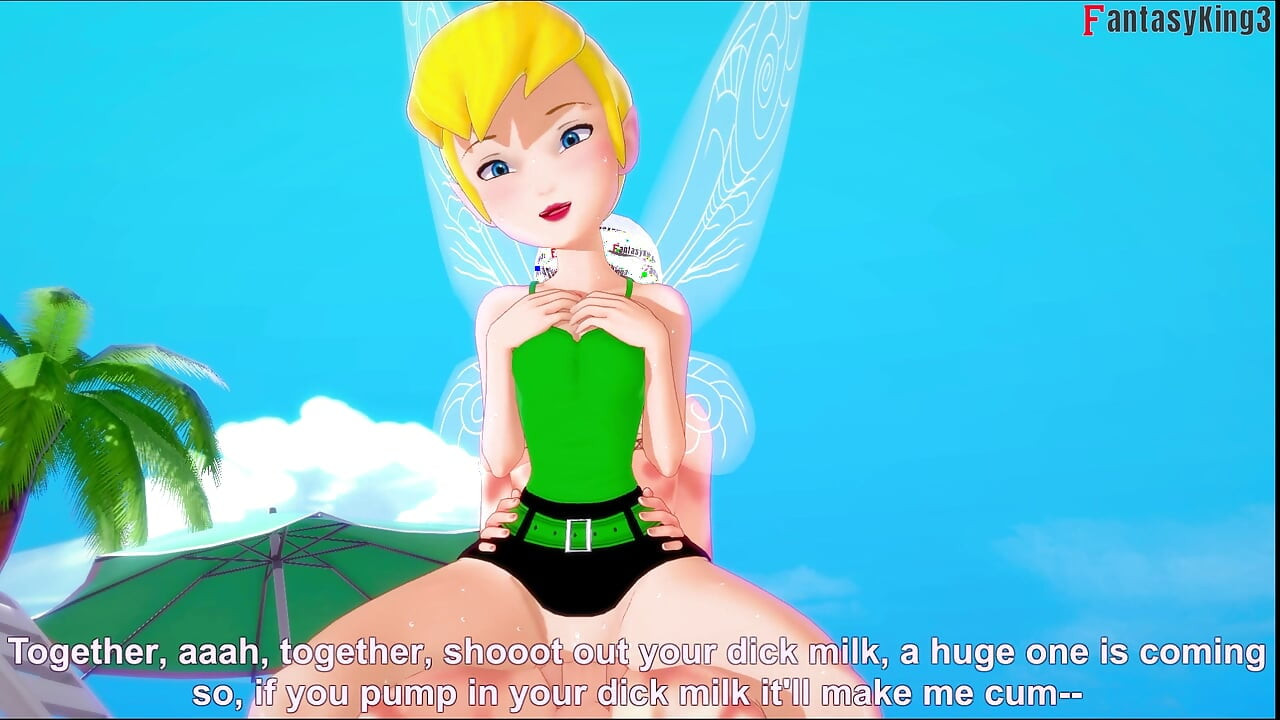Η Tinkerbell κάνει βαθιά λεία στο πέος στην παραλία