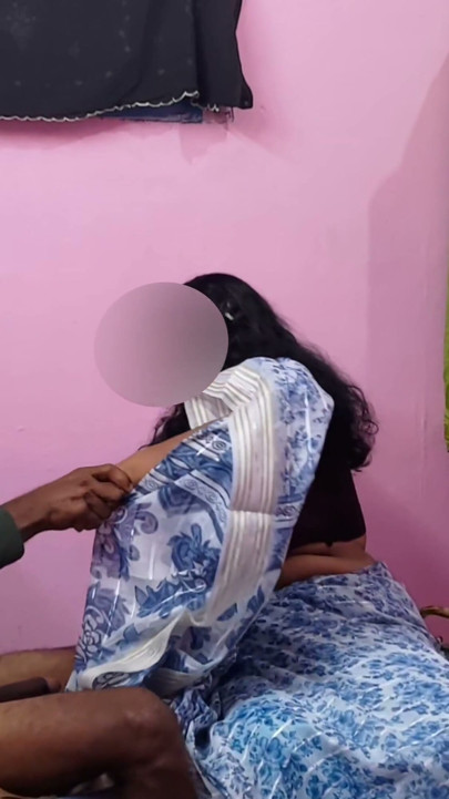 I was watching porn video on phone in bed room and holding penis in hand Tamil aunty Bavana came in shocked I pulled her and ha | Clip 1