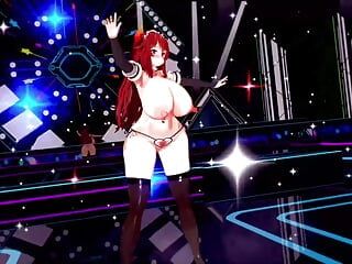 巨大なおっぱいが踊るセクシーな悪魔の女の子(3D HENTAI)