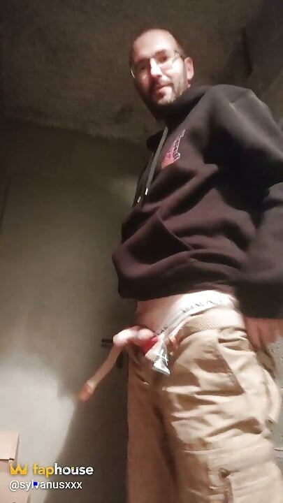 Jerking off in the Building's Cellar