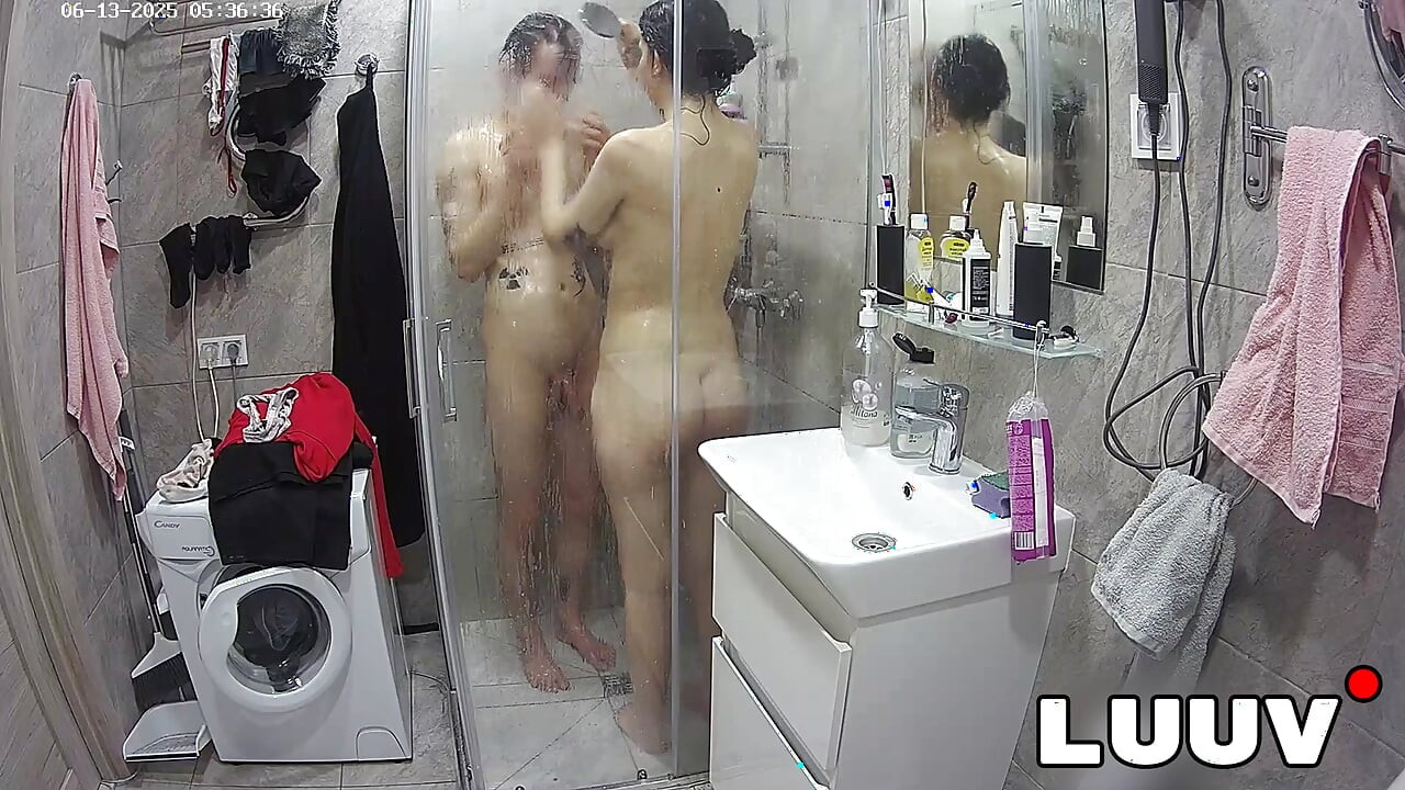 LUUV. Alice, a tattooed beauty, takes a shower with her boyfriend