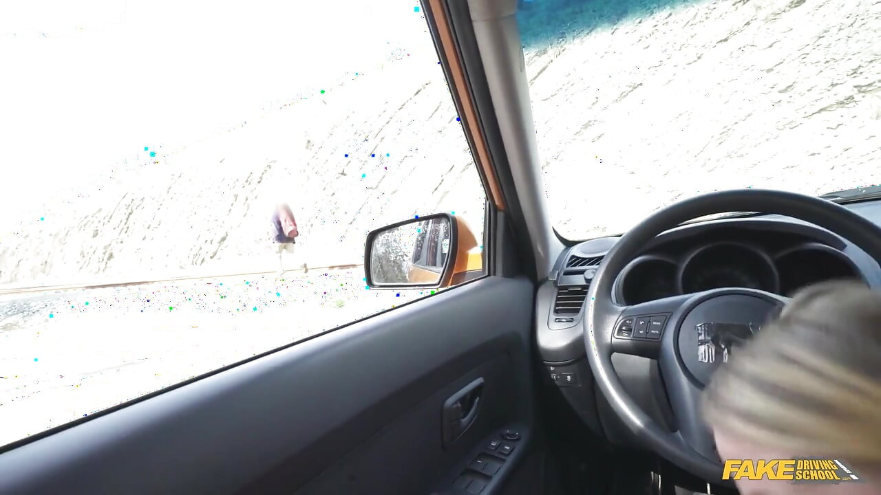 Fake Driving College - Tattooed Blonde Likes to Ride Shotgun and Thicc Cock