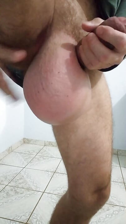 Saline Balls Masturbation