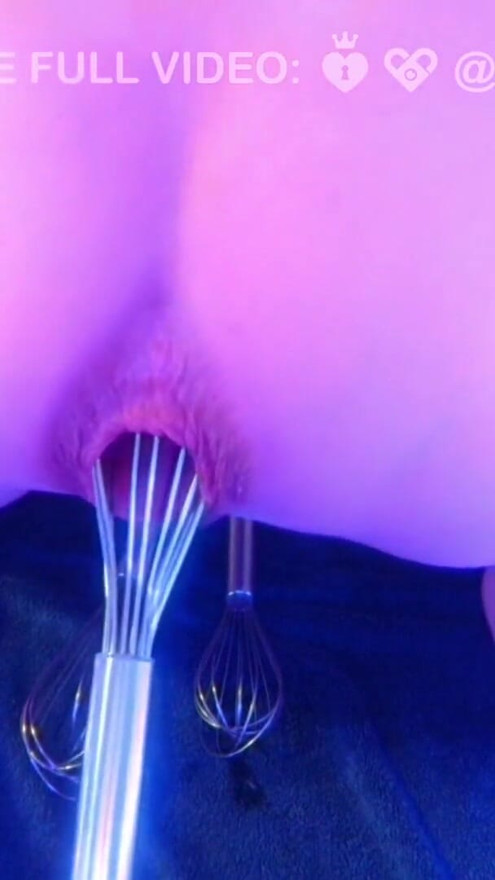 Triple Anal Whisk for TGirl Lina | Clip 1