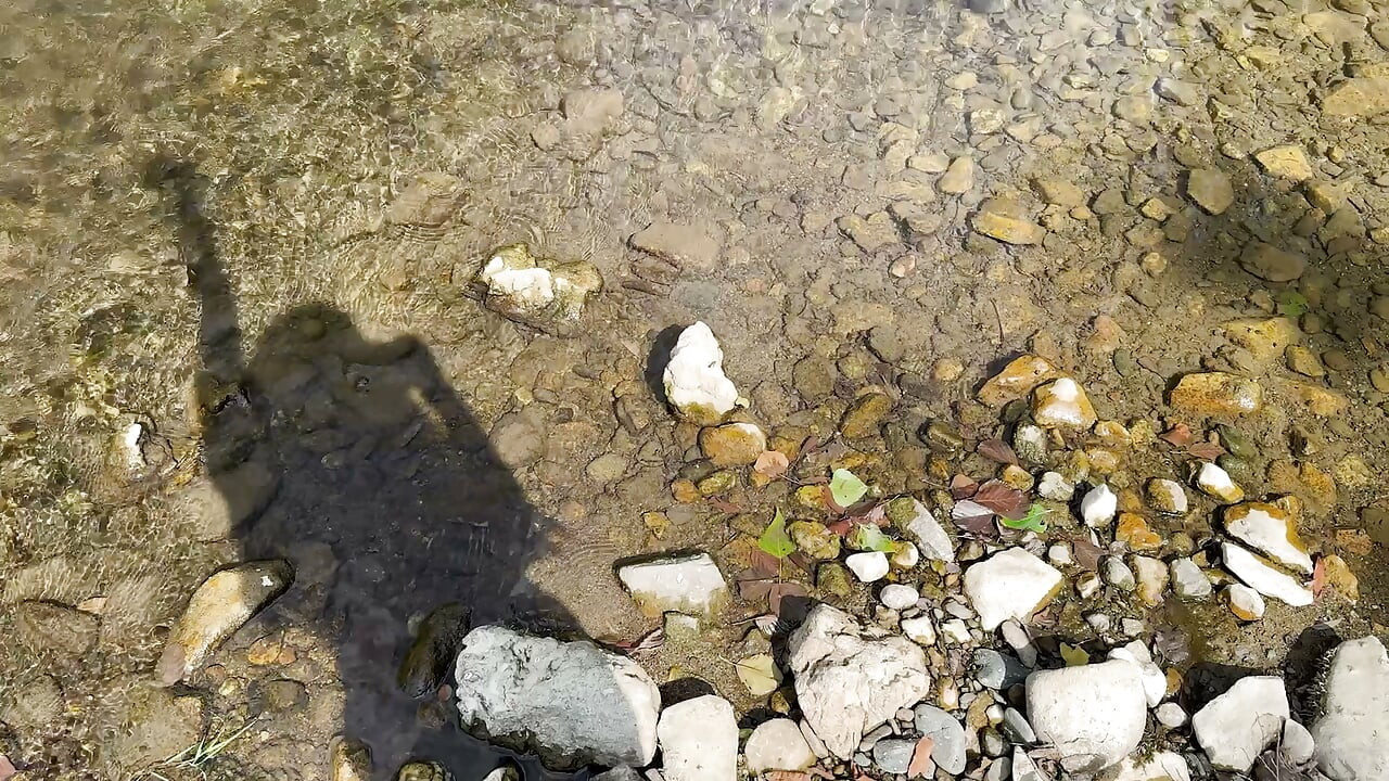 Wet Outdoor River Sex: POV Doggy, Cowgirl & Messy Belly Cumshot - Real Amateur Couple