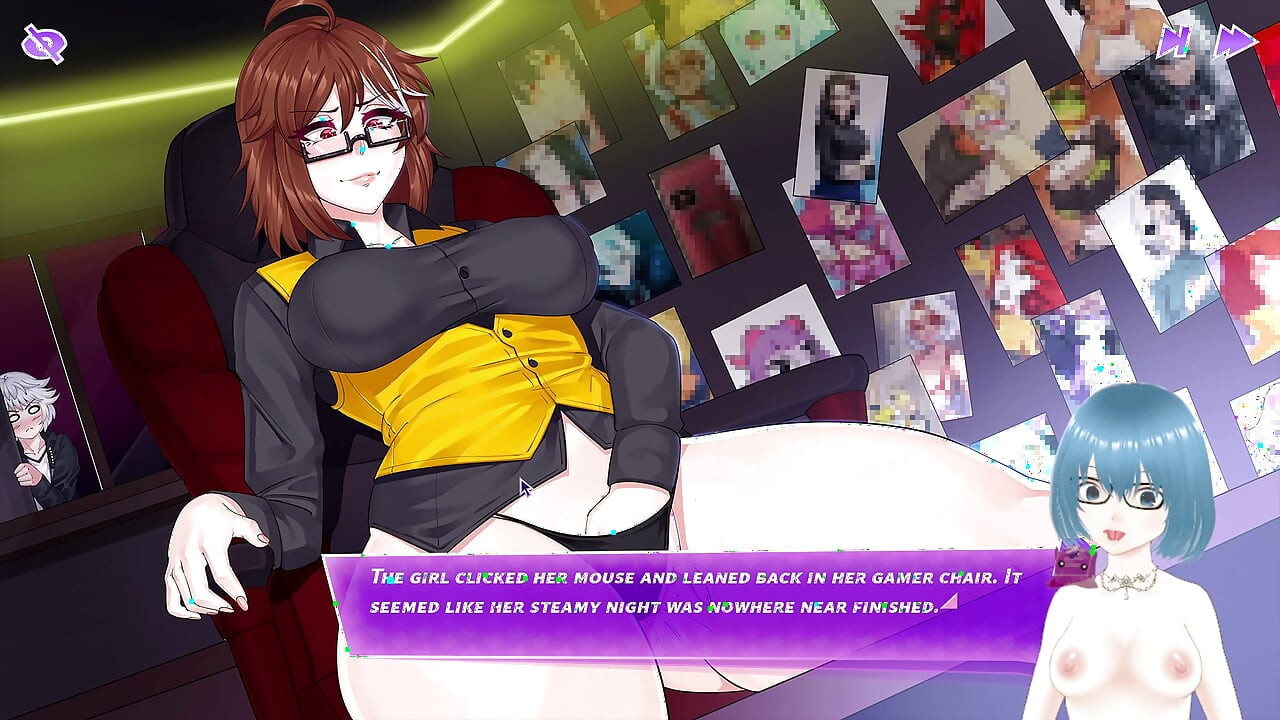Big-breasted anime girl masturbates with a large dildo Back To The Pussy Seasson 1