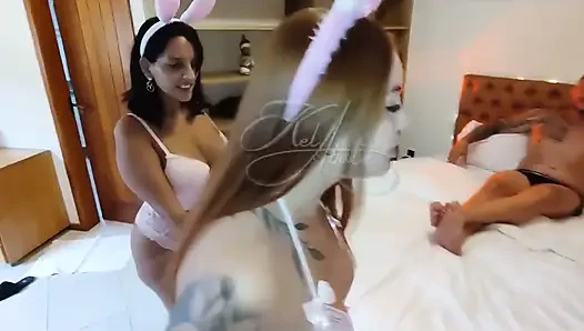I Hid the Eggs Well for the Two Bunnies to Find. Kel Macettare and Malu Paz