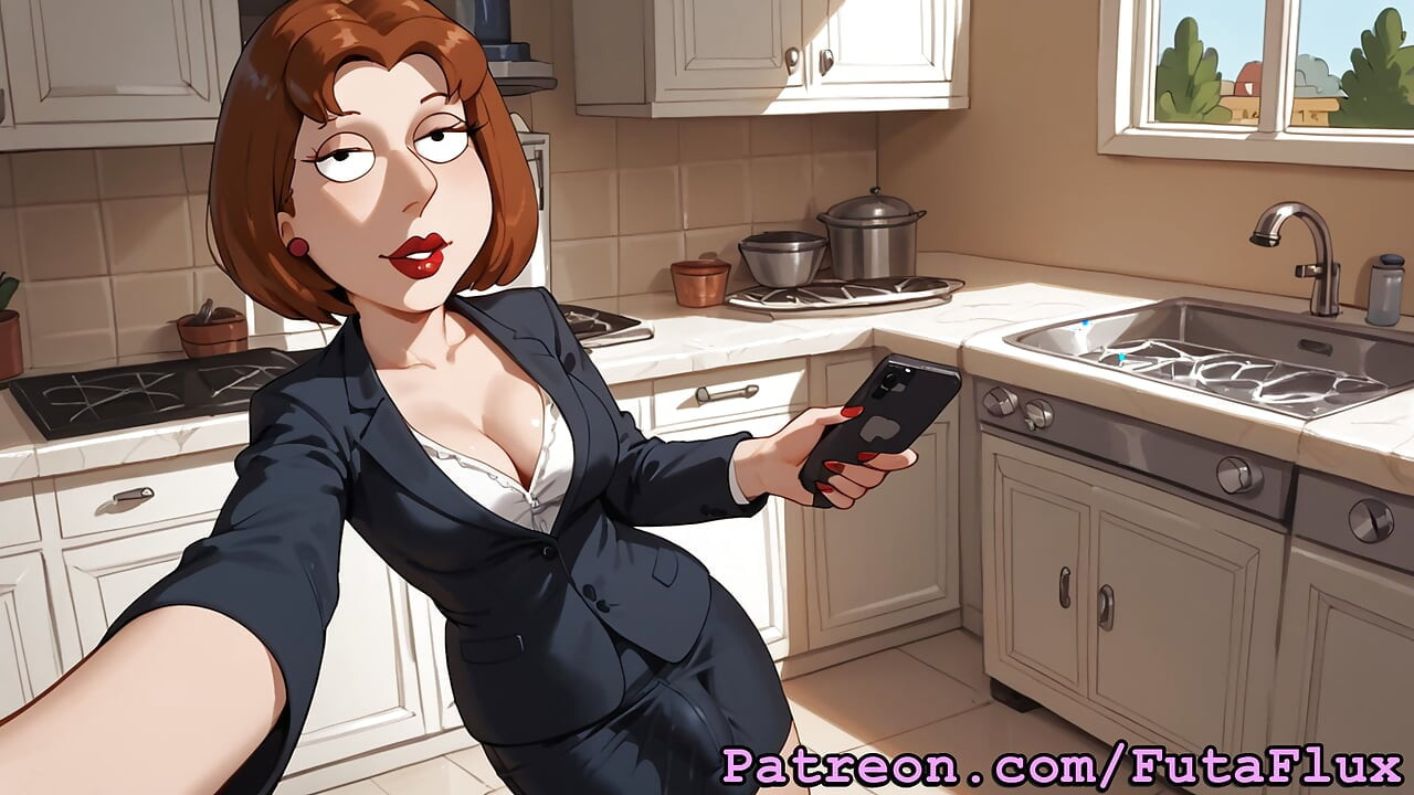 Futanari Diane Simmons Masturbating and Self Suck