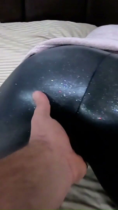Brown Leather Dominant Wife Lookalike Twist. Deepthroat, Doggy and Creampie | Clip 1