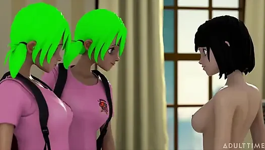 Hentai seks koleji bölüm 6 - üniversite öğrencisi üvey babasının yarağı üzerinde cinsel yeteneklerini gösteriyor