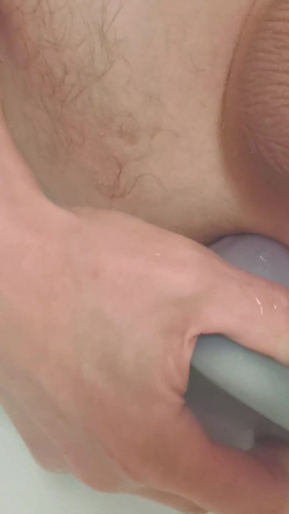 A new toy of large size. Long and tight insertion of the monster until full entry. Deep anal and pleasant sensations from the process. | Clip 1