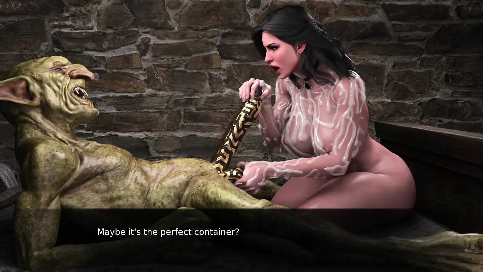 Sexy Mistress Fucked by Her Goblin Slave