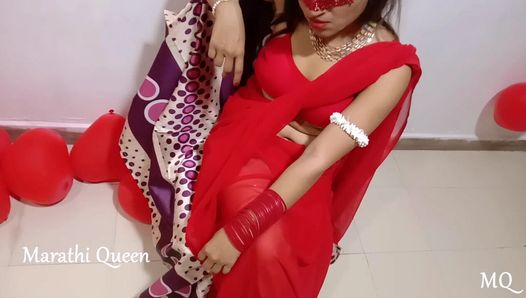 Indischer Valentinstag, Hardcore-Sex mit Abspritzen auf den dicken Arsch