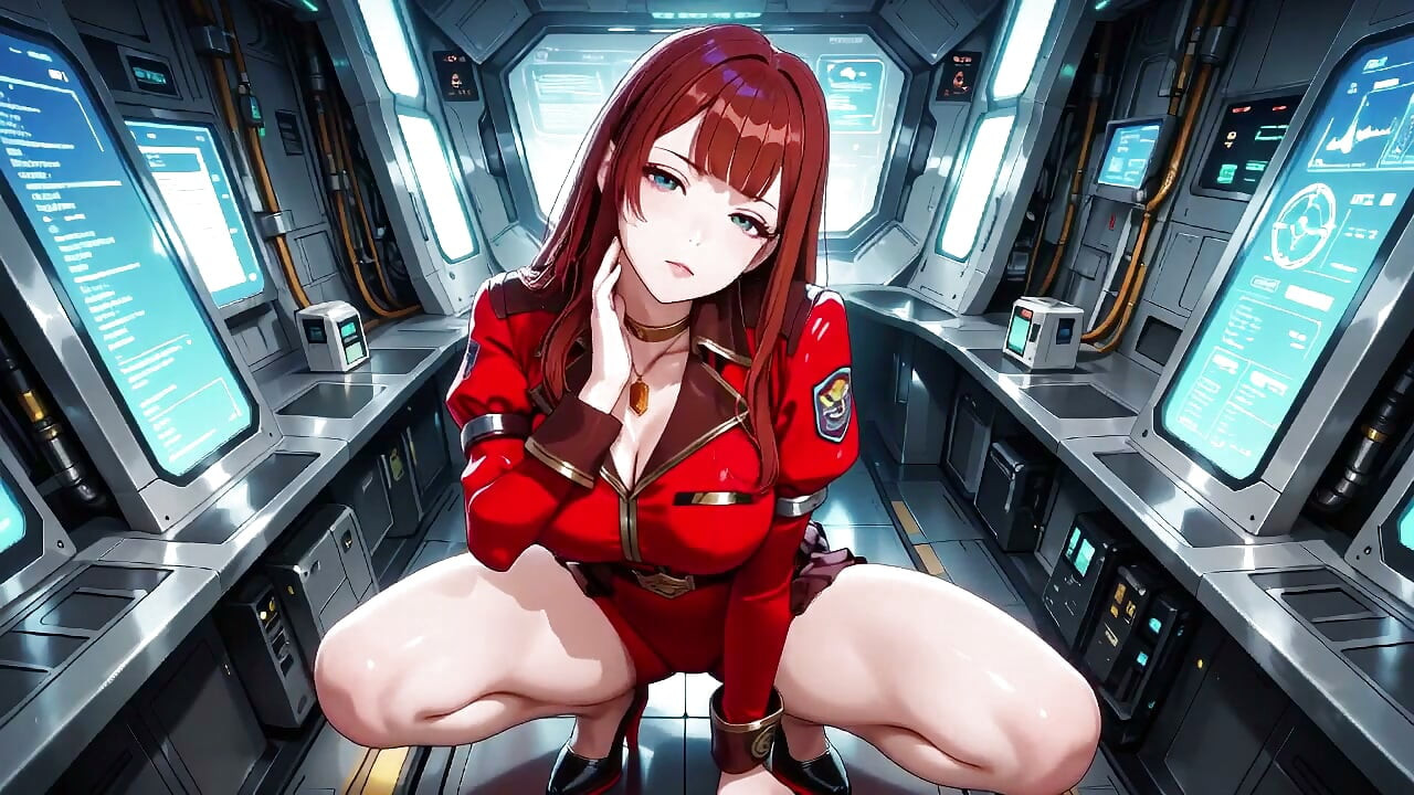 דוג'ו פרטי של סמוראי שיער כסוף! קימונו אדום ושחור פתוח מעט, שתי חרבות ביד אבל בלי ספק.