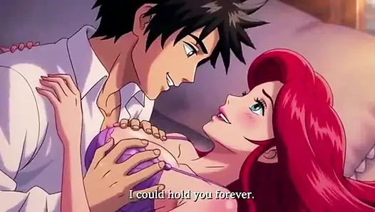 Ariel и Eric, страсть на балконе с Moonlit - романтическая аниме-любовь 3D