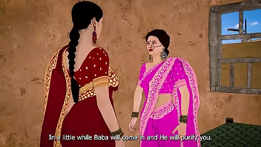 Dhongi Baba quenched the thirst of Desi Bhabhi's pussy by Fucked her in the ashram