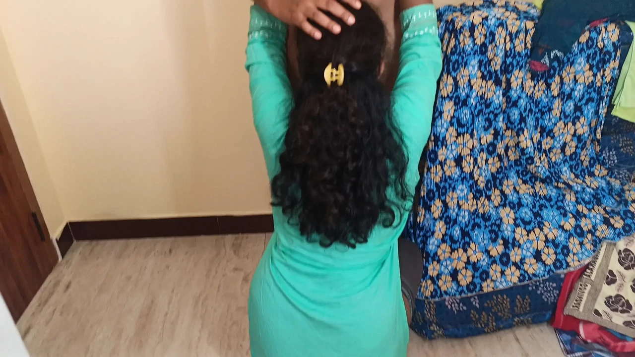 Green colour chudi college student