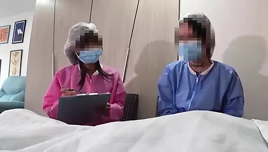 TWO NURSES decided to try out my NEW DICK in practice in Hospital