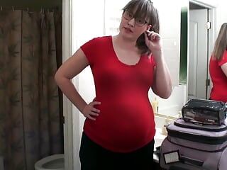 Looking on my 6 and a half months pregnant stepdaughter