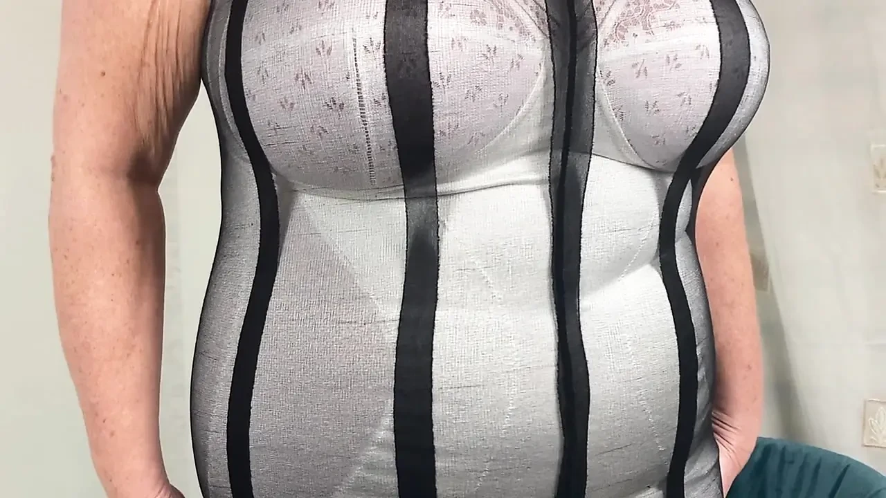 Stockings,solo,big natural tits