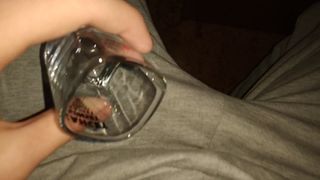 Guy cum in a glass