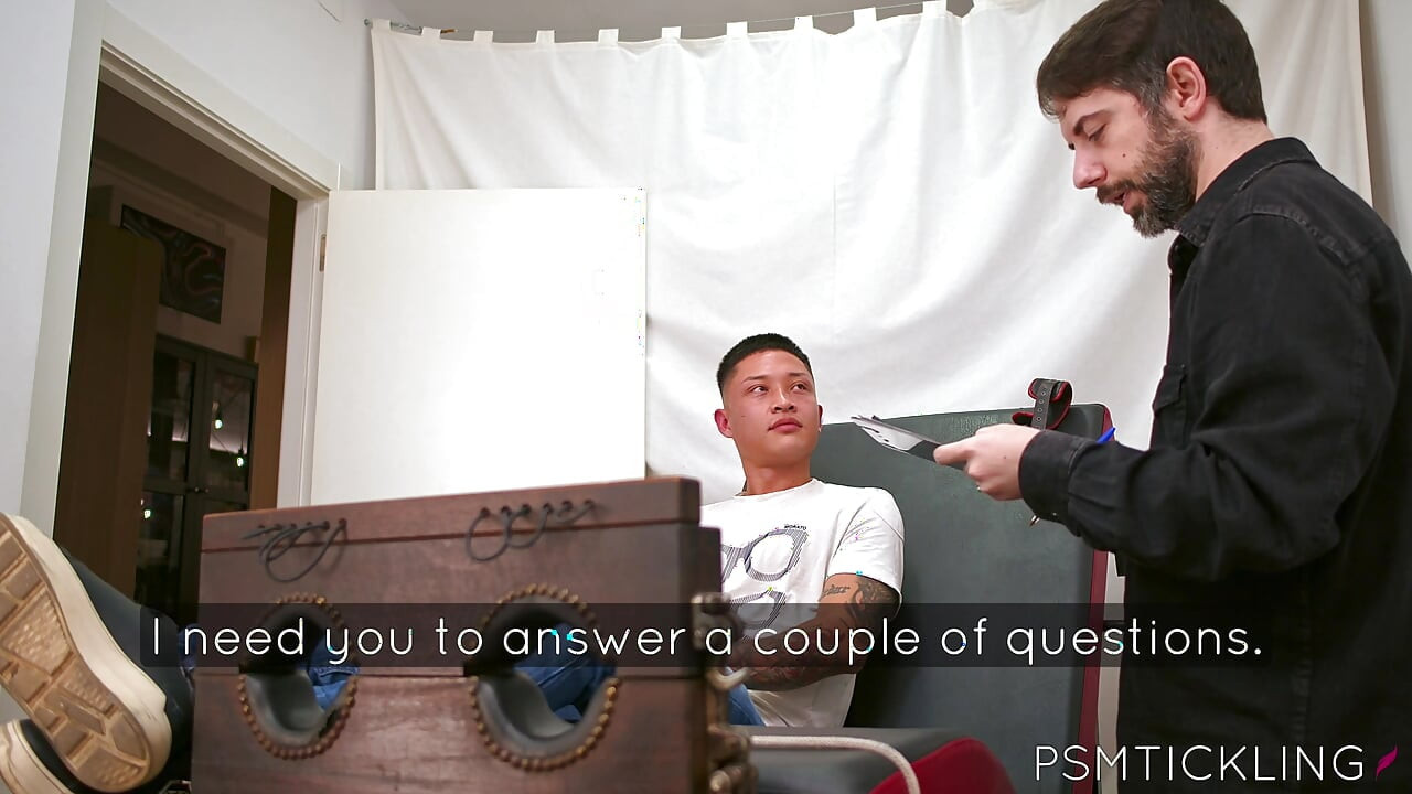 PSMTickling - Latin Hunk Arley Balls Tickled As a Guest Of The Stocks, Had His Dick Hard And Veiny