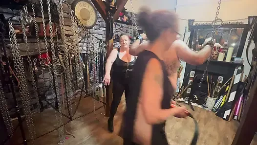 Part 2:- Domina Satana punishes Booboo in a CBT clamp with BlackBerryMILF