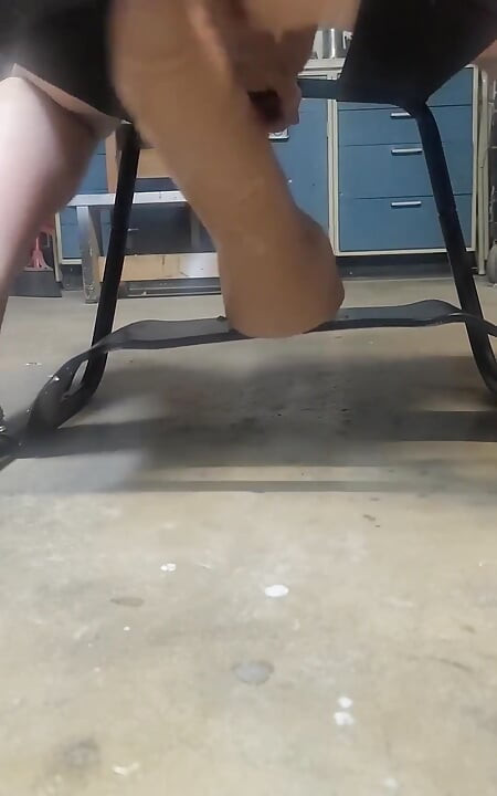 Big Hankeys Dildo on the Bouncy Sex Chair