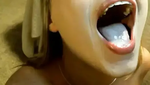 Cam Whore Makes Her Roomate Cum Twice Gobbles It Down