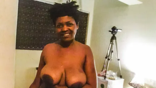 Ebony Has Natural Tits With Big Nipples – Real Interracial Casting