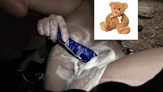 4k-ASMR YOGURT FOOD FETISH- KINKY STEPSISTER MASTURBATES WITH DILDO- CUMFLATION HENTAI-  -ARABIAN SNOWWHITE